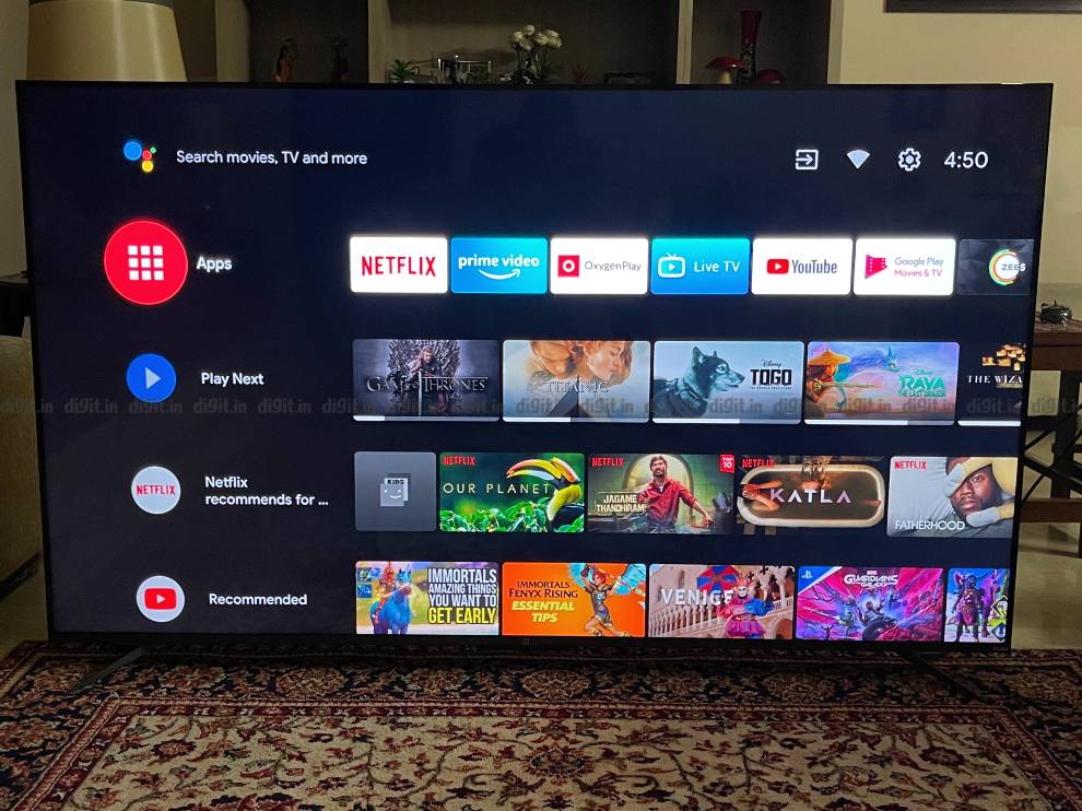 The OnePlus U1S runs on Android TV UI.