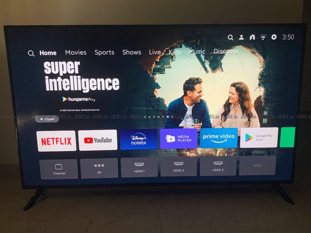 The Redmi Smart TV X65 runs on the PatchWall UI and Android TV. 