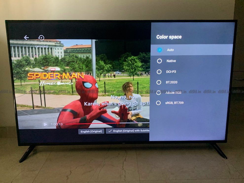 The Redmi Smart TV supports a variety of colour spaces. 