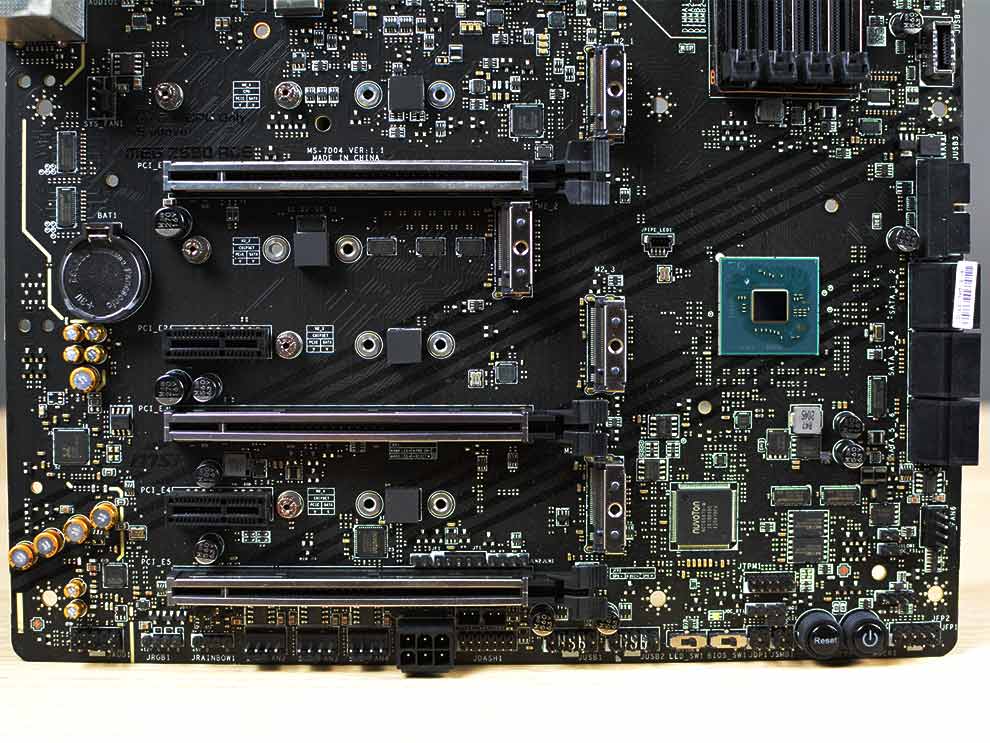 MSI MEG Z590 ACE Gaming Motherboard PCIe M.2 Expansion slots for Intel 11th Gen