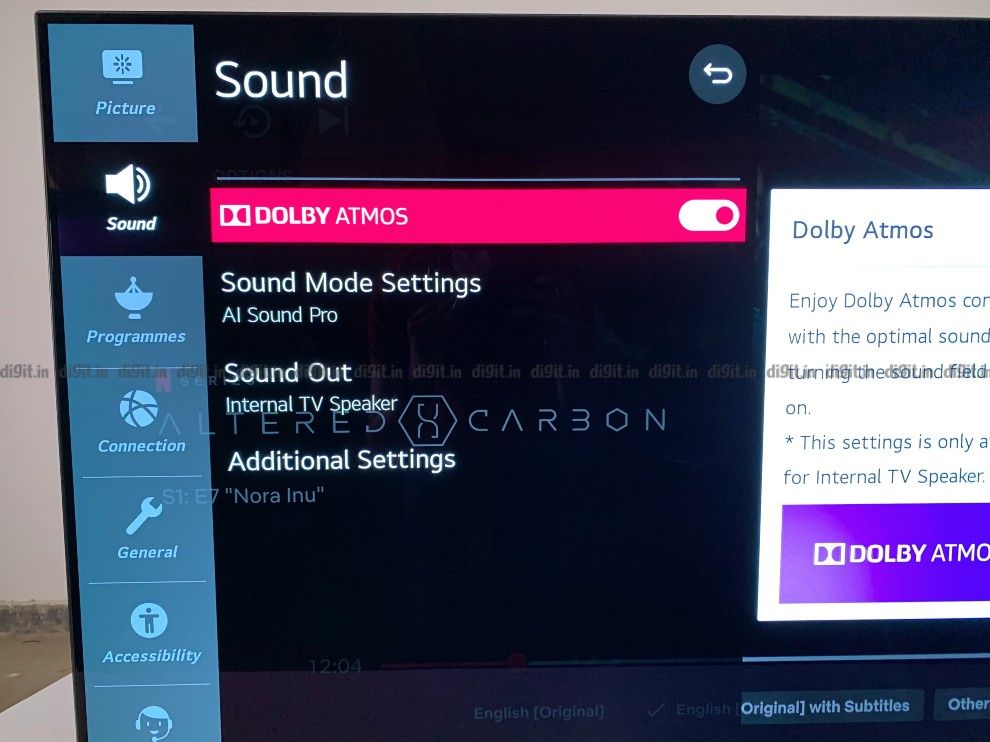 el LG CX es compatible con Dolby Atmos. 