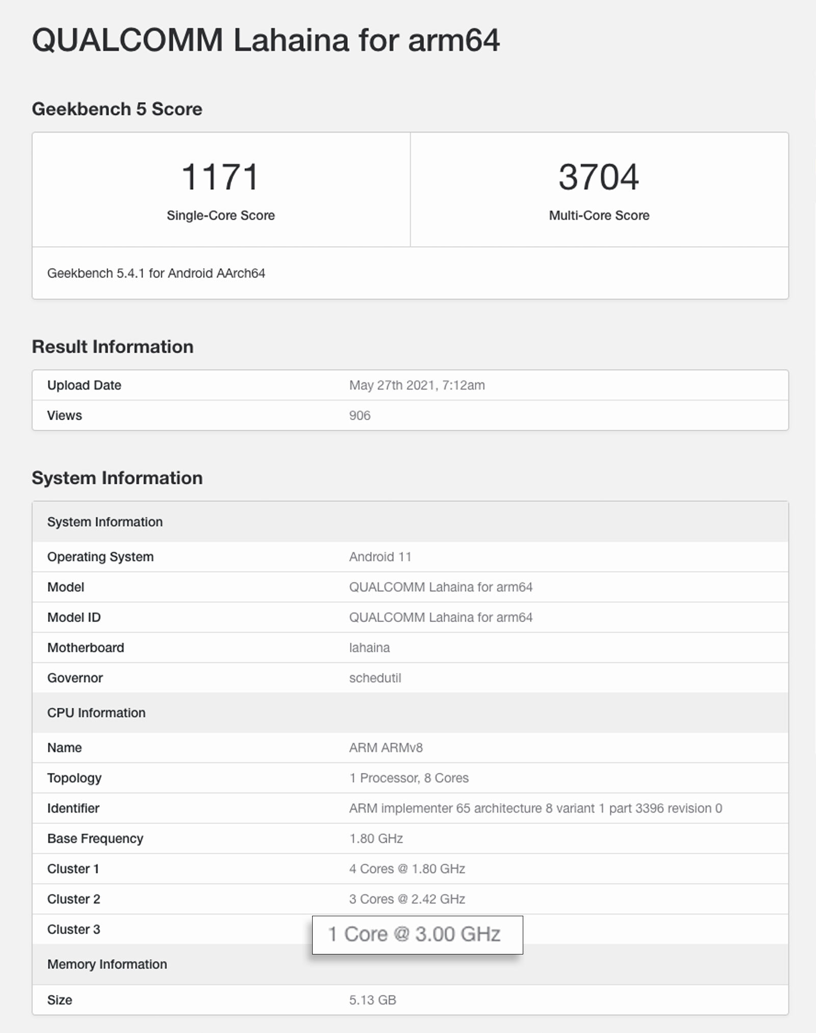 Qualcomm Snapdragon 888+ filtra la puntuación de Geekbench 5