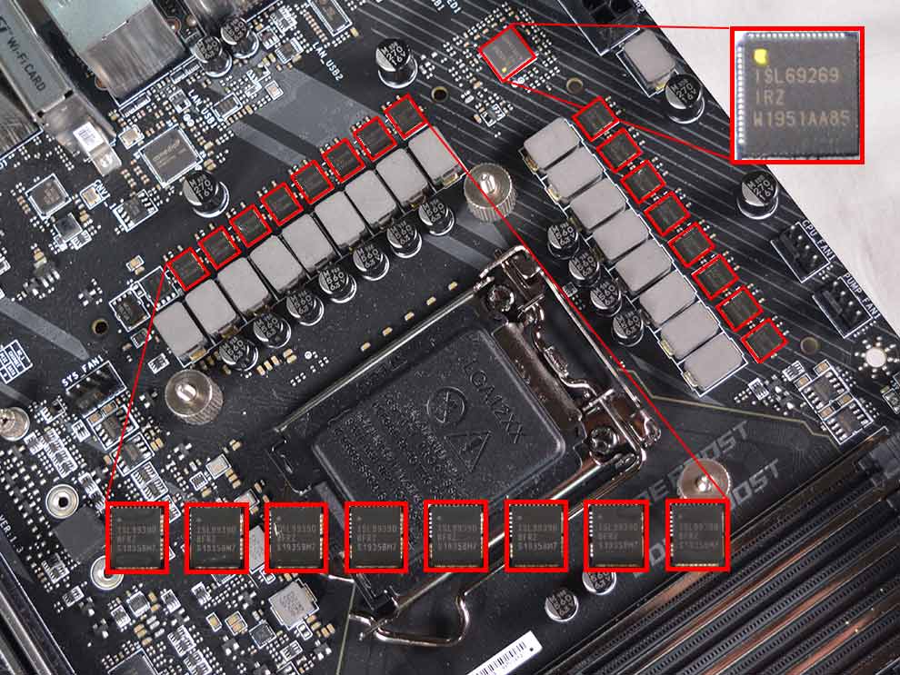 MSI MEG Z490 Ace Intel Comet Lake Motherboard VRM