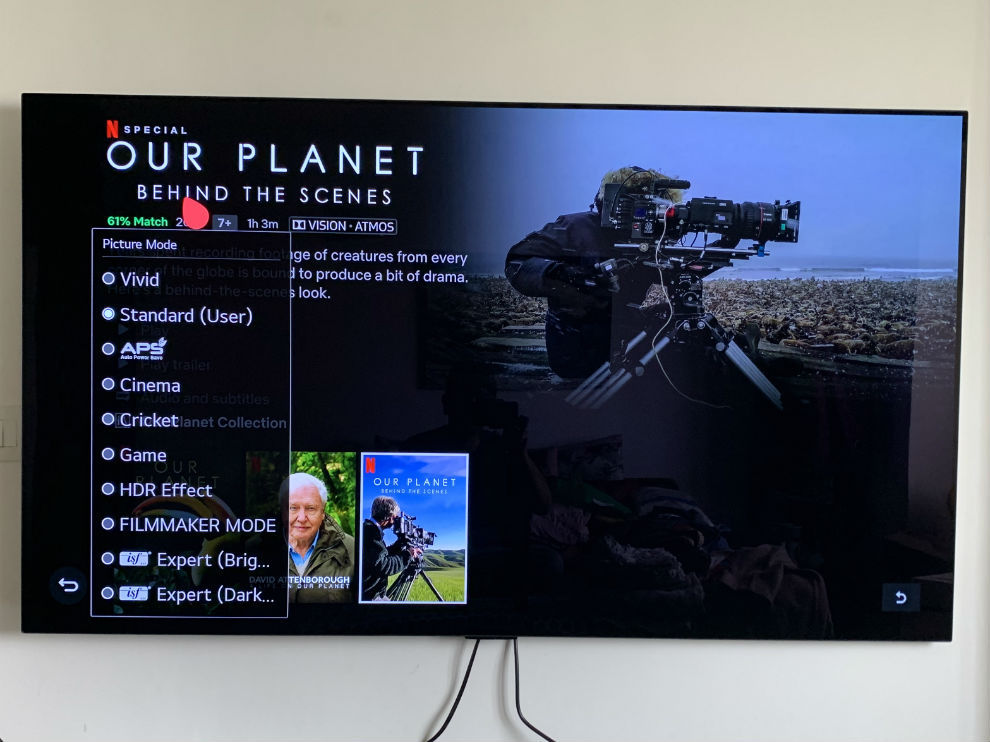 El LG GX tiene muchos ajustes preestablecidos de imagen.