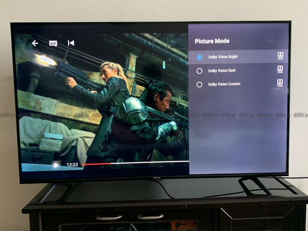 Configuración de Dolby Vision en el televisor Hisense 55A71F.