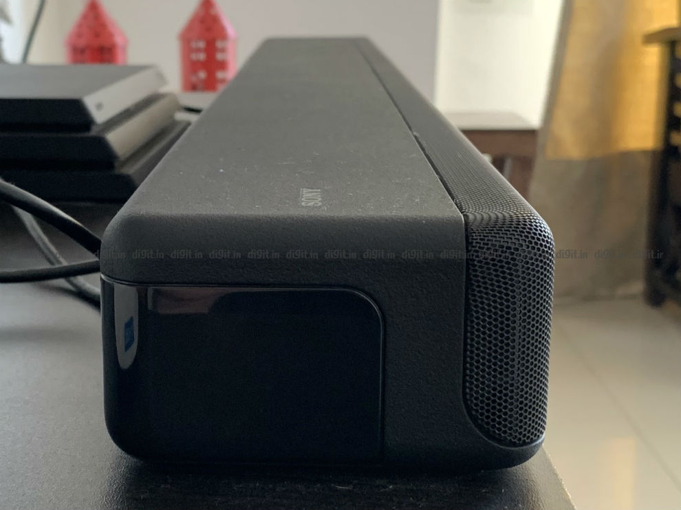 The Sony HT-G700 soundbar is thick and has heft to it