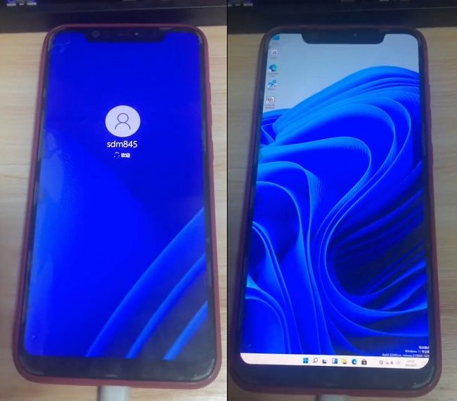 Xiaomi Mi 8 con Windows 11