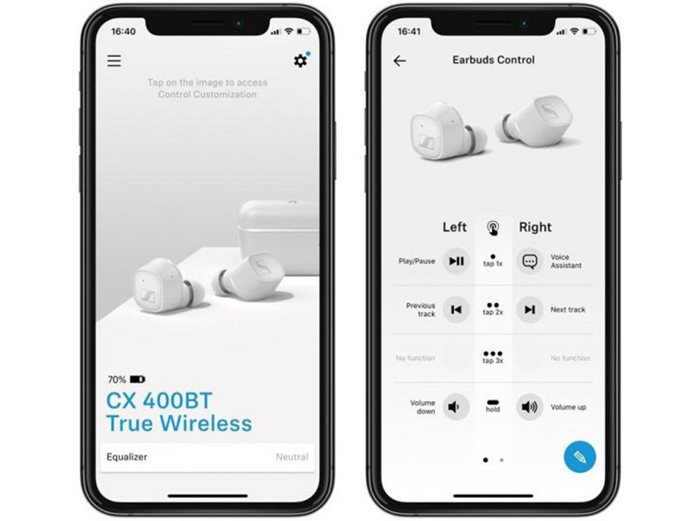 Aplicación Sennheiser CX 400BT Smart Control