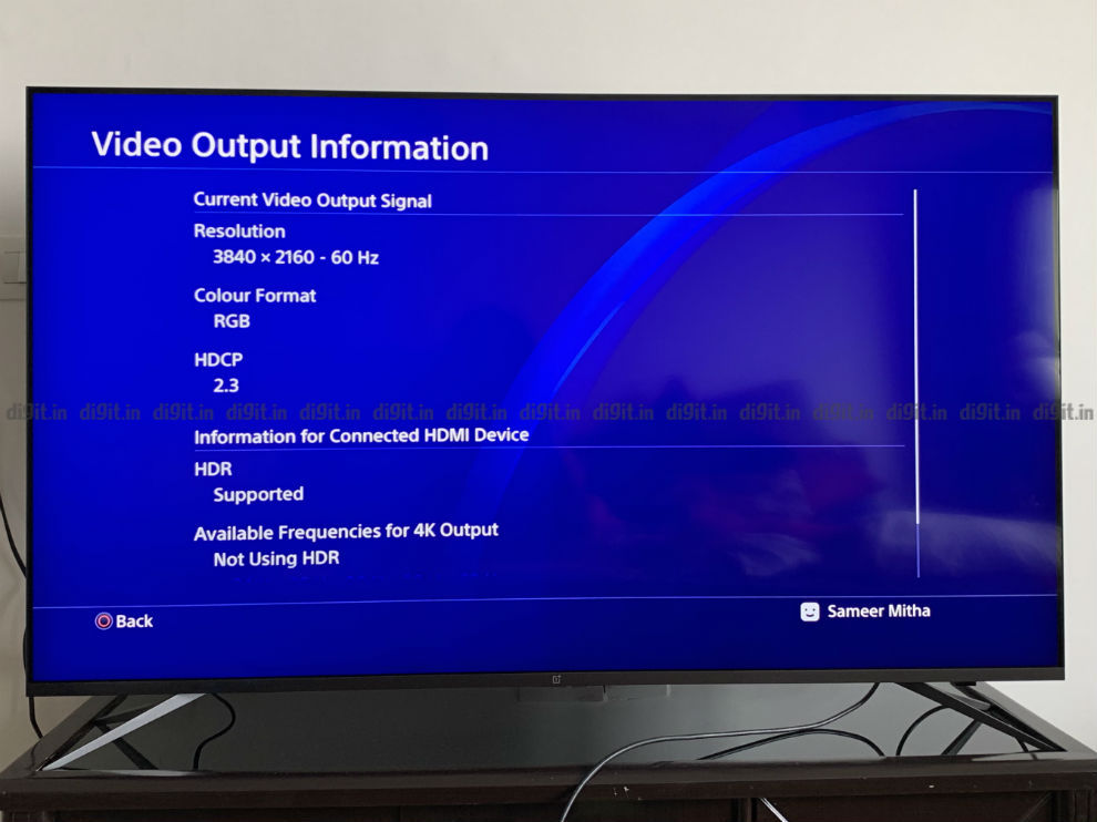 4K HDR gaming using the PS4 Pro on the OnePlus U TV.
