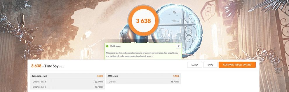 3DMark Benchmark Acer Aspire 7