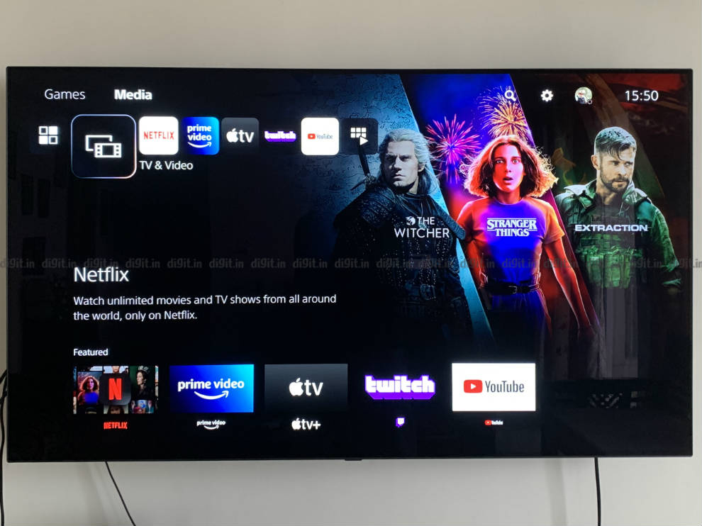The media Tab houses all the streaming apps on the Ps5. 