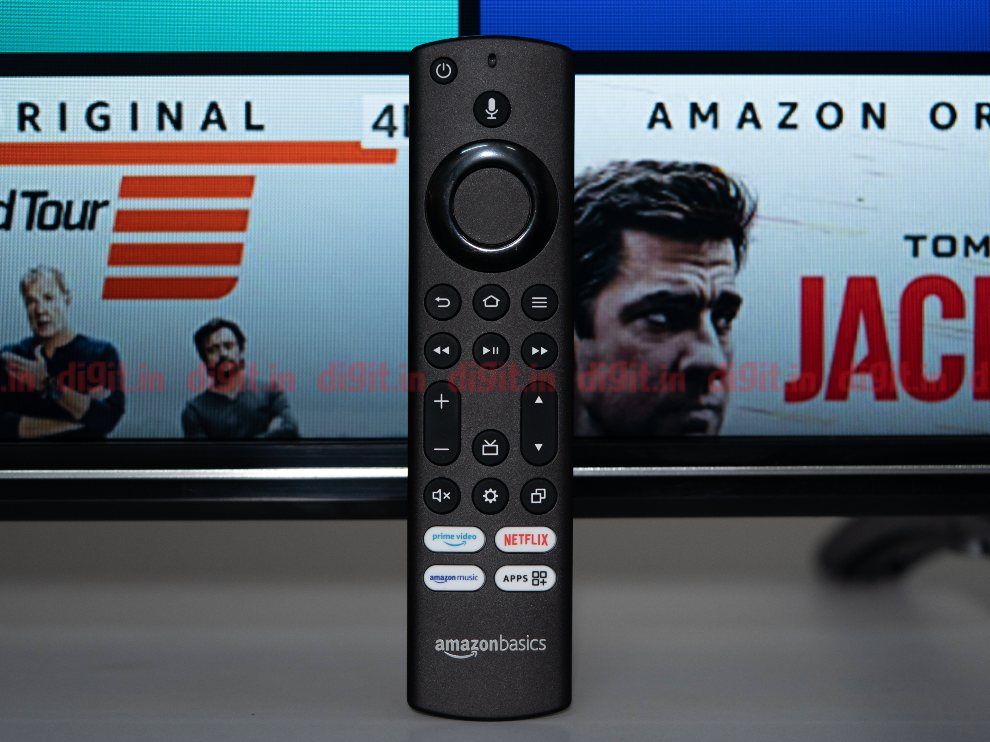 The AmazonBasics TV remote control comes with dedicated OTT hotkeys. 