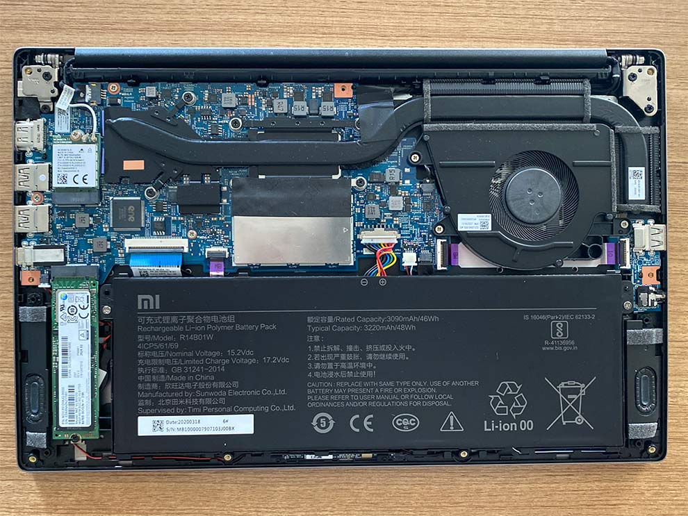 Desmontaje de Xiaomi Mi NoteBook 14 Horizon Edition