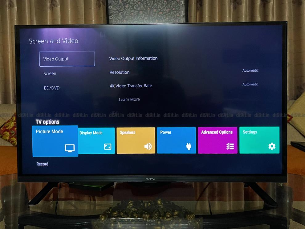 Configuración de TV FHD Realme de 32 pulgadas. 