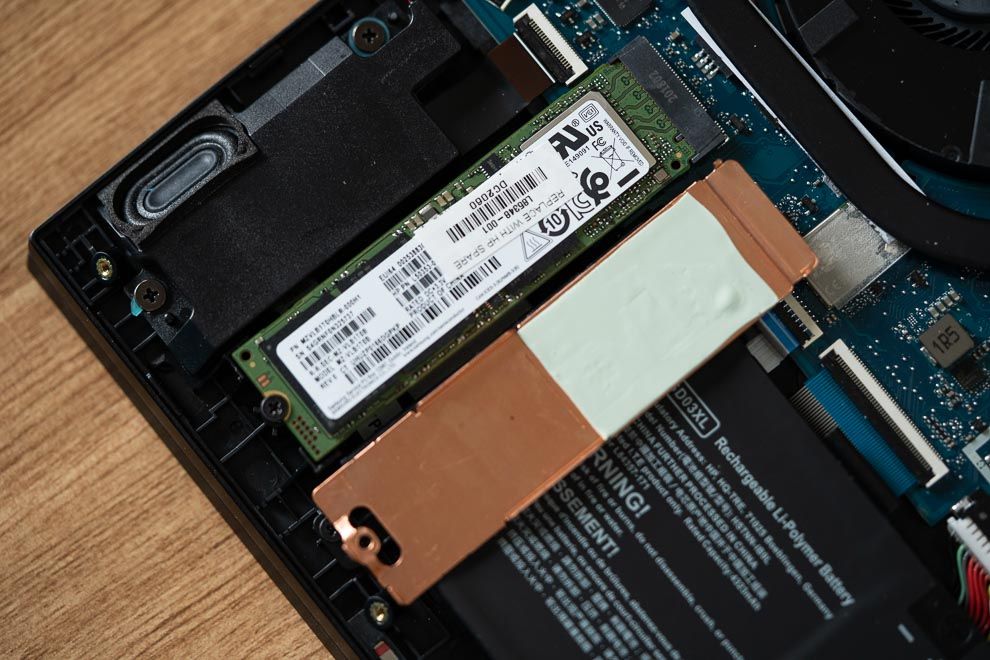 The HP Omen 15 uses a super fast 1TB Samsung NVMe, perfect for Gamers and Content Creators