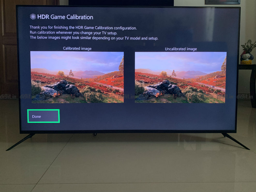 Calibrando el rendimiento de HDR en el Realme SLED TV usando una Xbox One X.