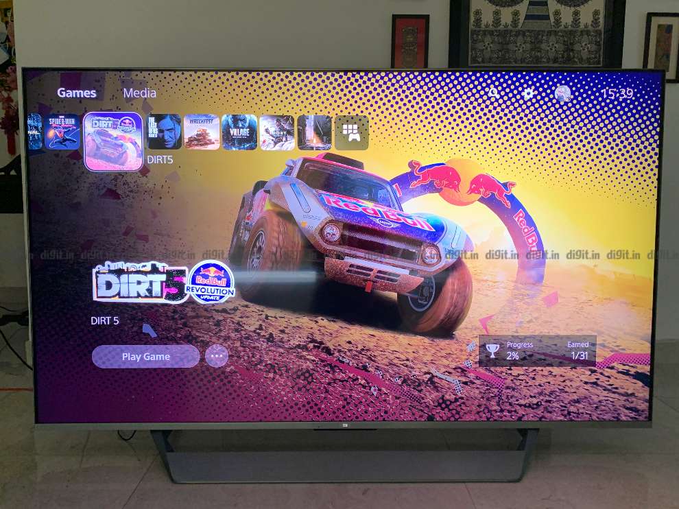 PS5 gaming on the Mi QLED TV.