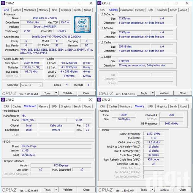 Acer Nitro V AN515-51 CPU-Z