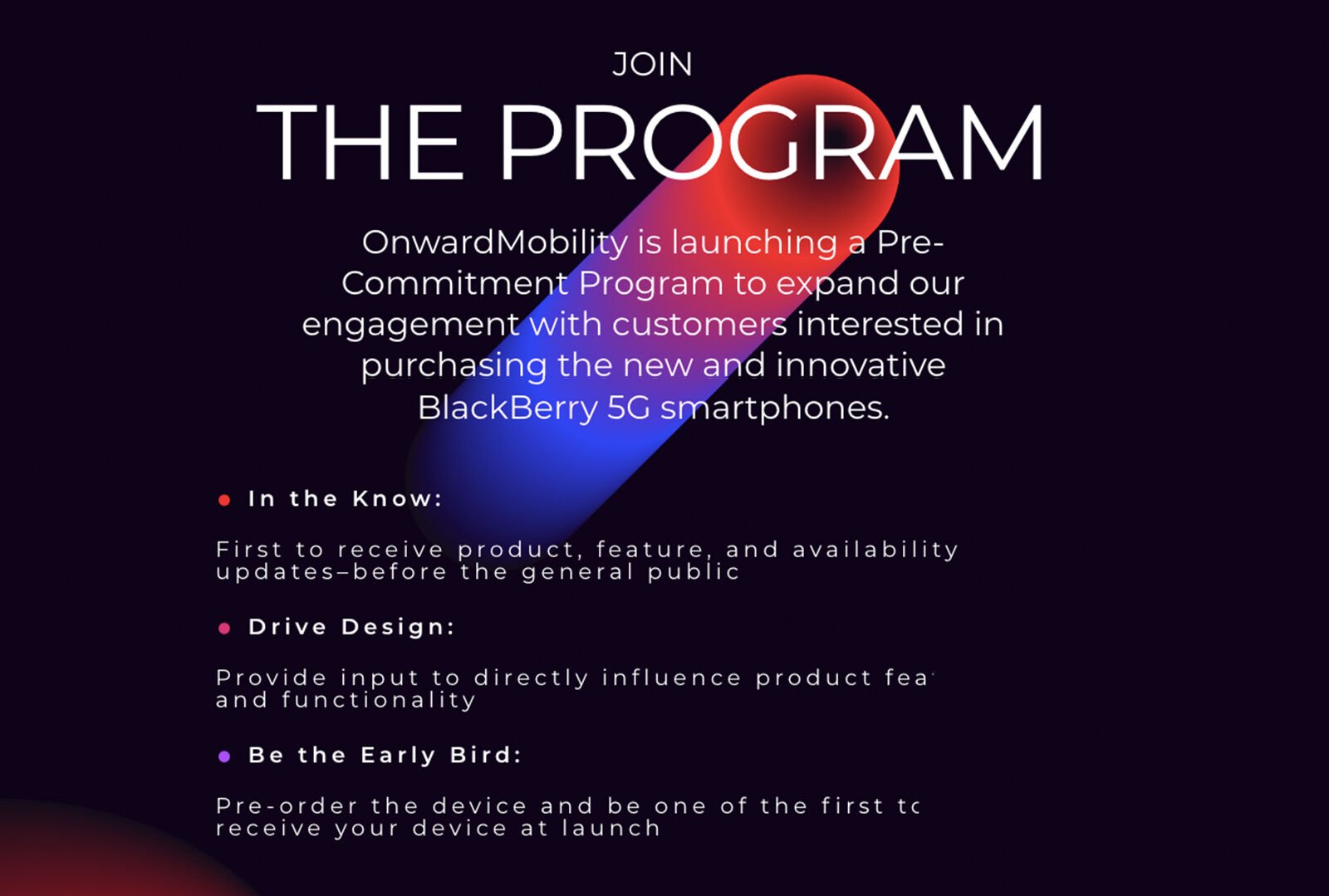 Programa de compromiso de OnwardMobility BlackBerry