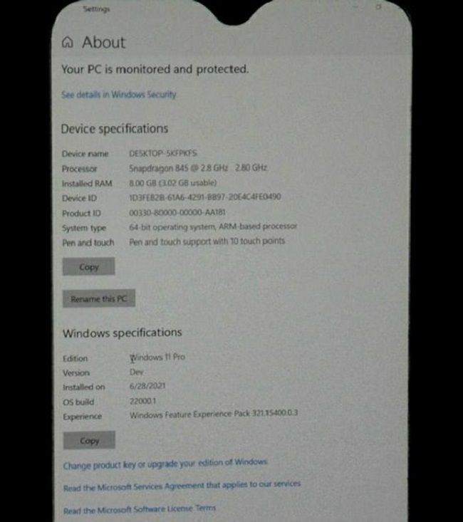 OnePlus 6T con Windows 11