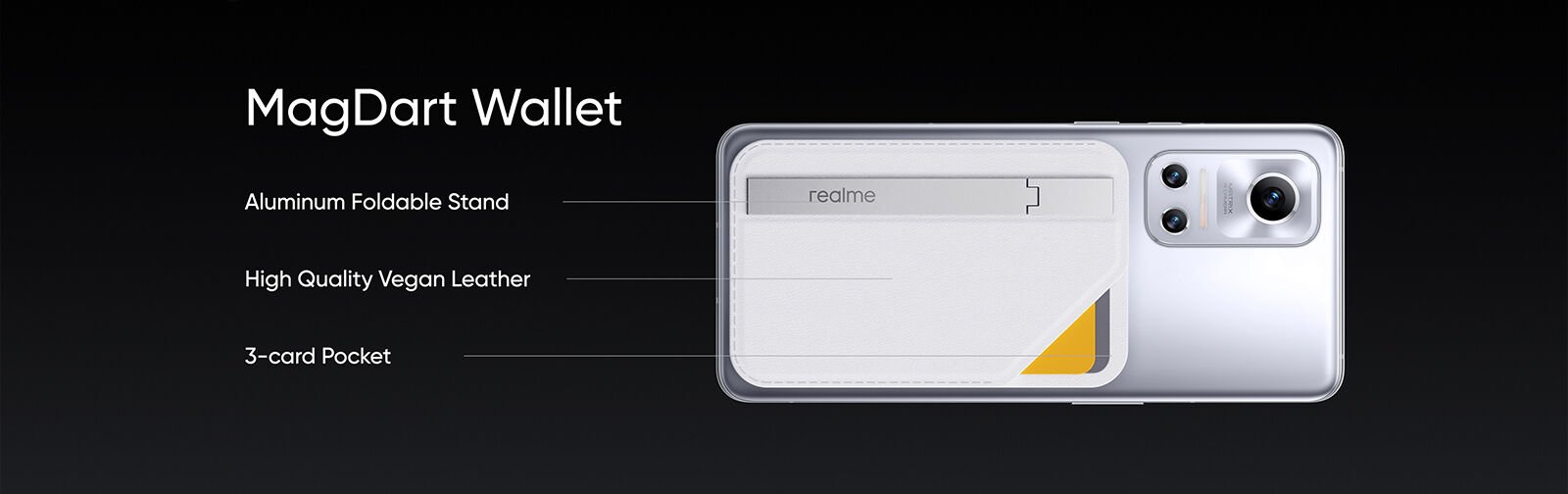 Imagen de prensa de especificaciones de Realme MagDart Wallet