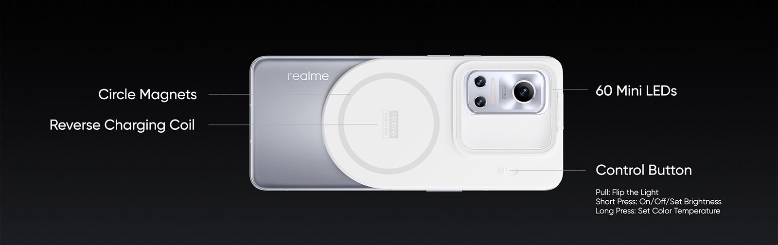 Realme MagDart Beauty Light especificaciones imagen de prensa