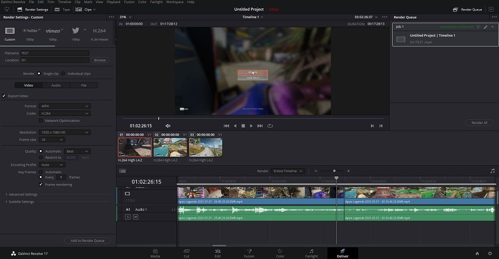 RedmiBook 15 Pro Davinci Resolve Test