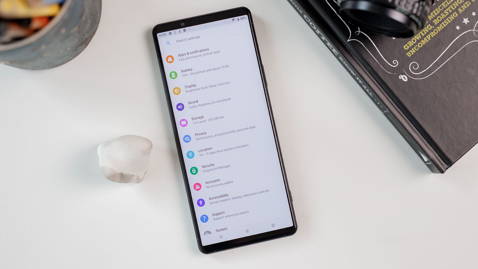 Sony Xperia 1 III settings menu