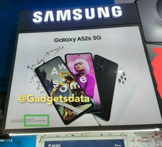 Especificaciones de lanzamiento de Samsung A52 5G India