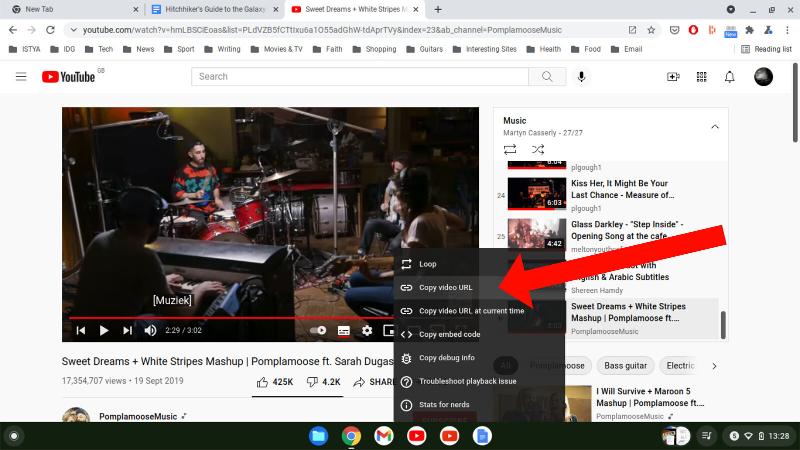 Cómo copiar y pegar en una Chromebook: copiar un video