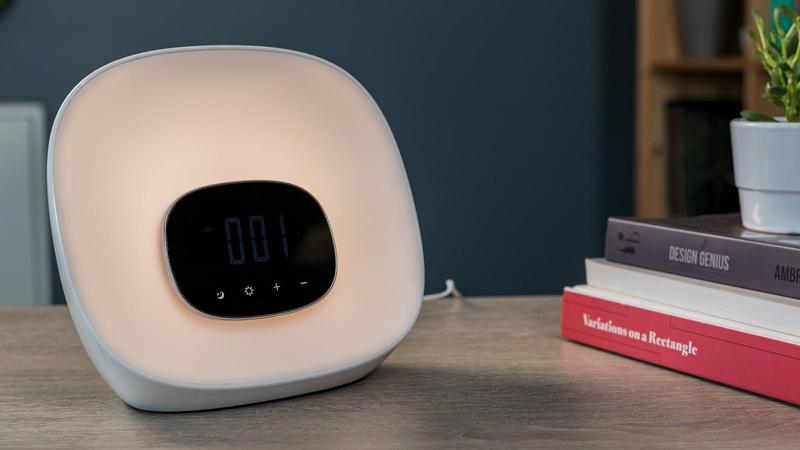 Groov-e Light Curve Wake-Up Light Alarm Clock with Radio