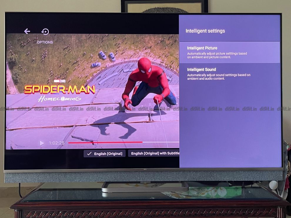 Los ajustes de imagen del TCL C825 son fáciles de navegar. 