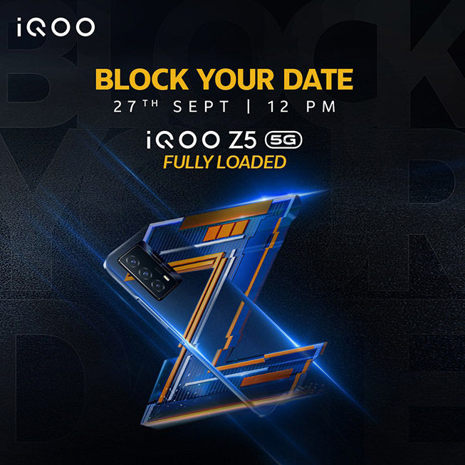 iQOO Z5 está listo para su lanzamiento en India.