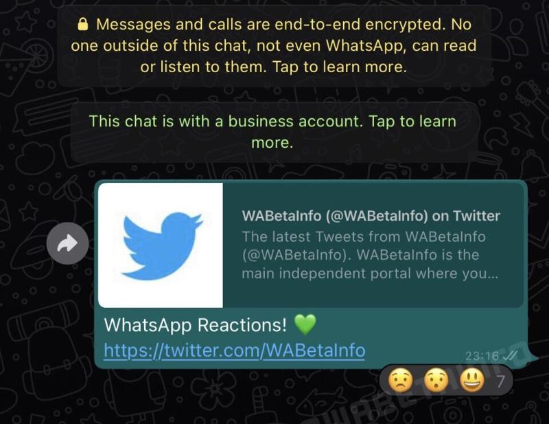 Se acercan las reacciones a los mensajes de WhatsApp