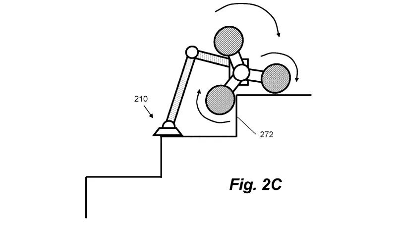 Imagen de patente de robot trepador Dyson