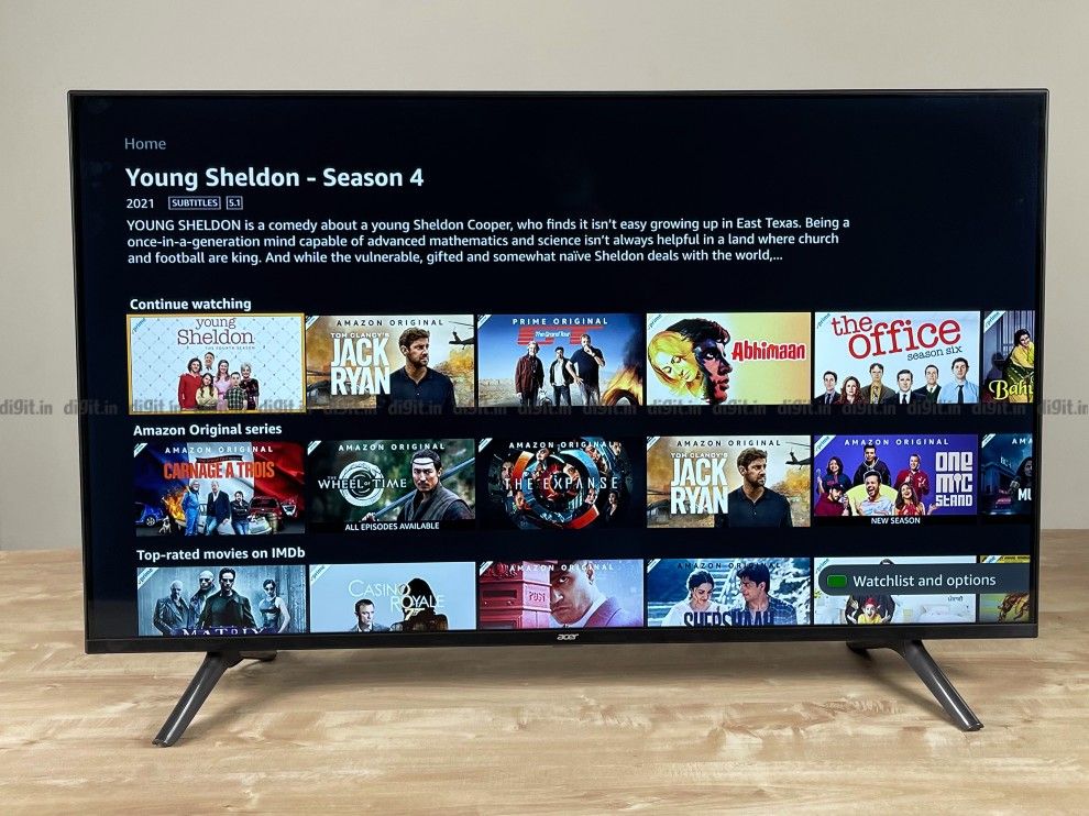 Acer TV tiene 24W de salida de sonido. 