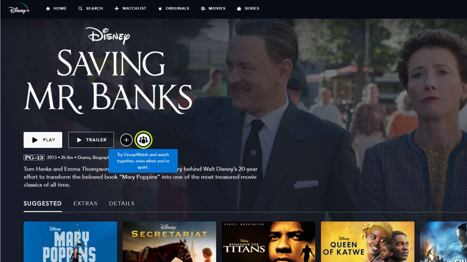 Cómo ver en grupo en Disney +