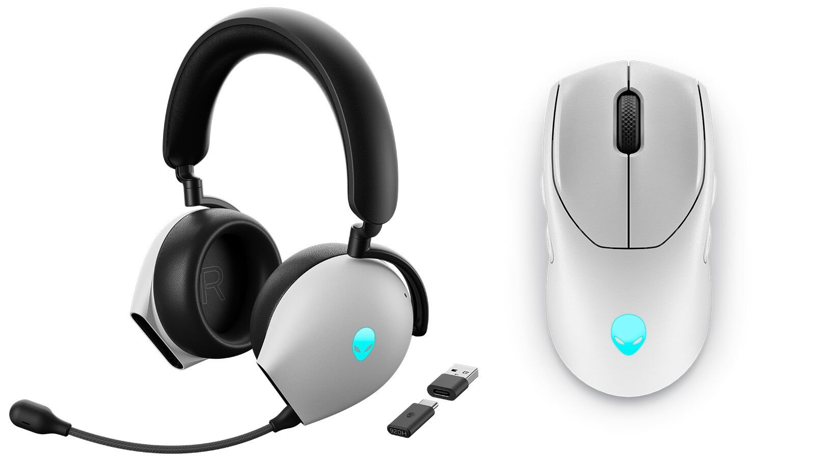 Imagen de prensa de mouse y auriculares inalámbricos para juegos Alienware Tri-mode
