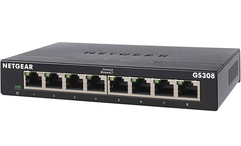 Switch no administrado Netgear GS308 de 8 puertos Gigabit Ethernet