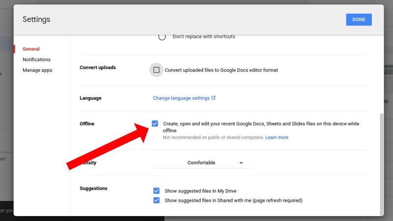 Cómo usar un Chromebook sin conexión: Google Drive