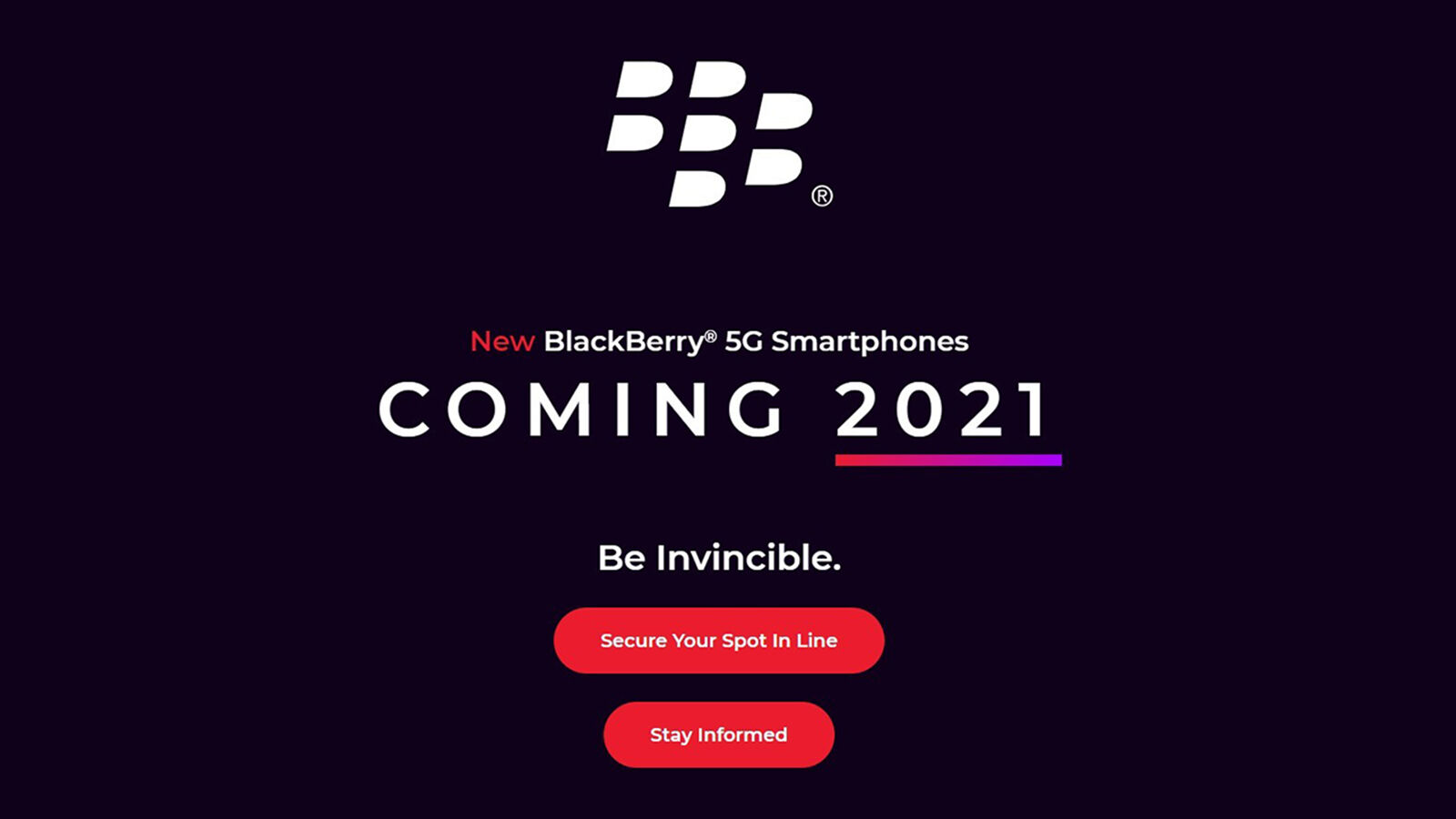 OnwardMobility BlackBerry próximamente 2021 en 2022