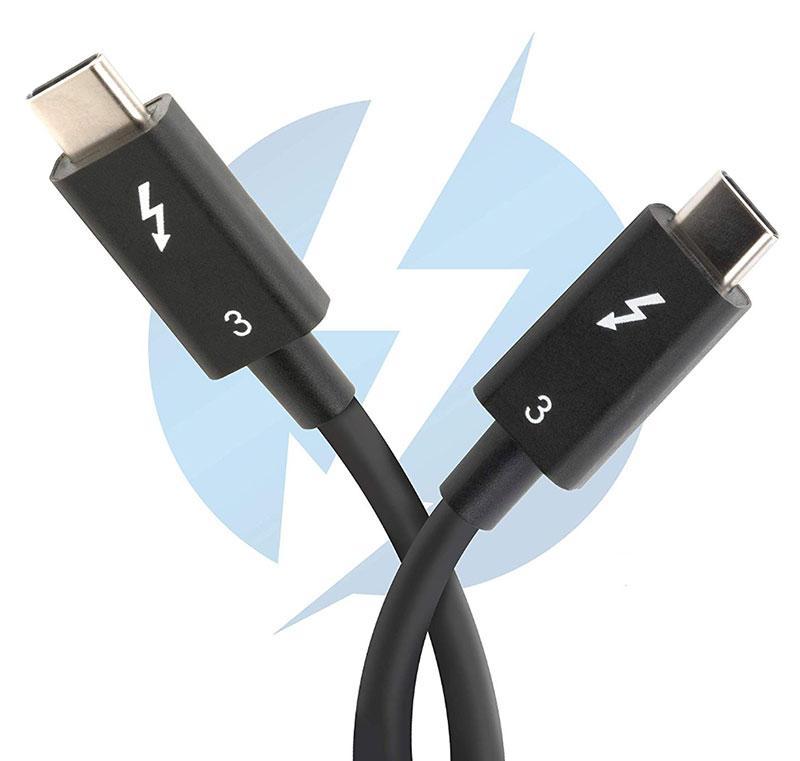 Cable Thunderbolt 3 enchufable de 0,8 m (40 Gbps)