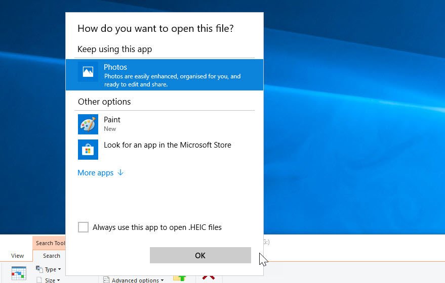 Cómo abrir archivos HEIC en Windows 10