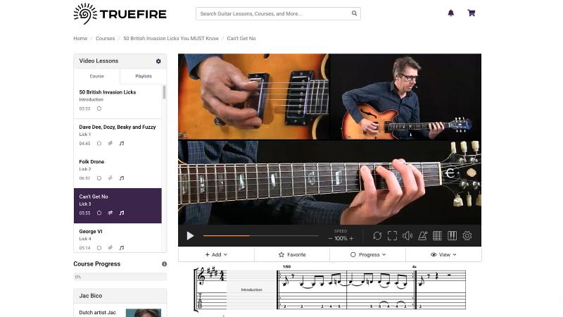 Aprende a tocar un instrumento online: Truefire