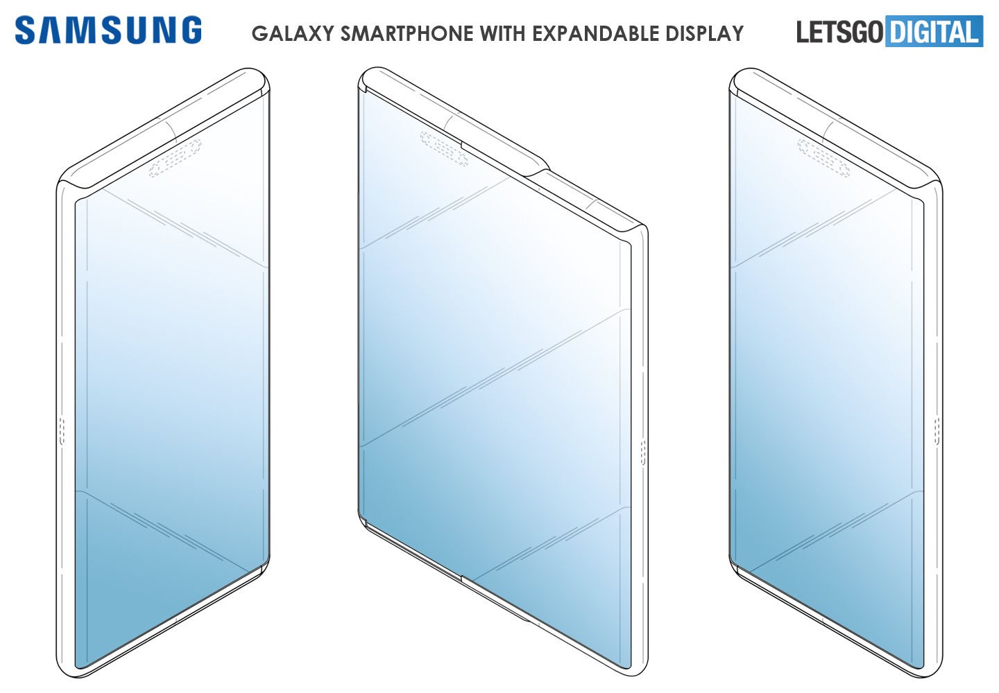 Patente de teléfono inteligente expandible de Samsung |  Fuente: LetsGoDigital