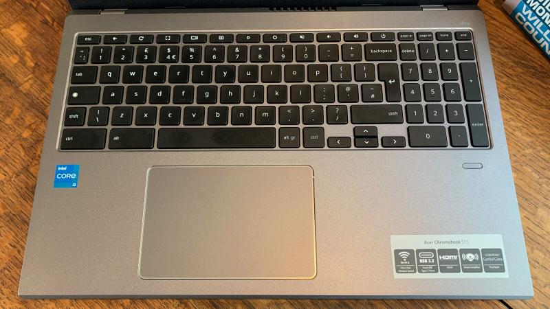 Revisión de Acer Chromebook 515: teclado y trackpad