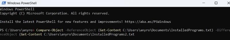 Lista de Windows de programas instalados