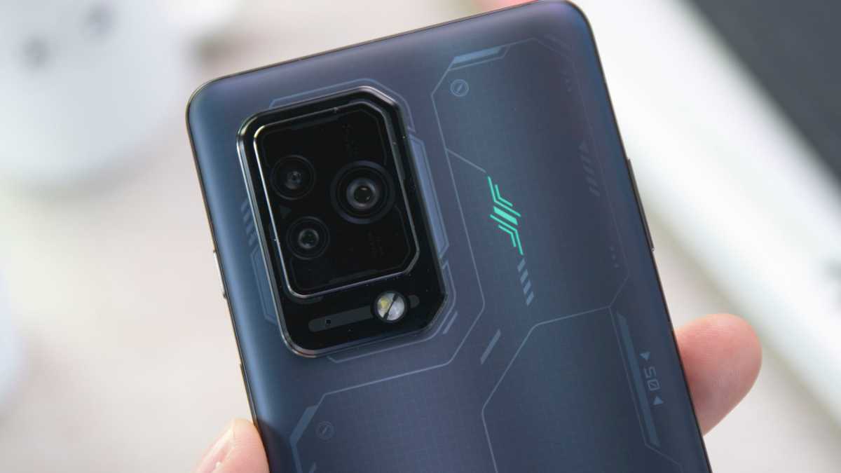 A shot of the rear of the Black Shark 5 Pro