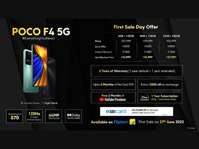 Poco F4 India Precio y disponibilidad