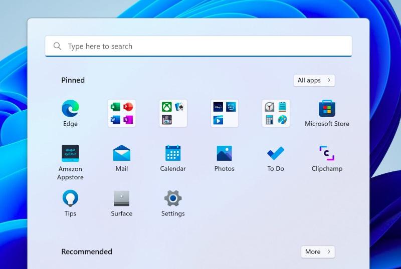 Carpetas del menú Inicio de Windows 11